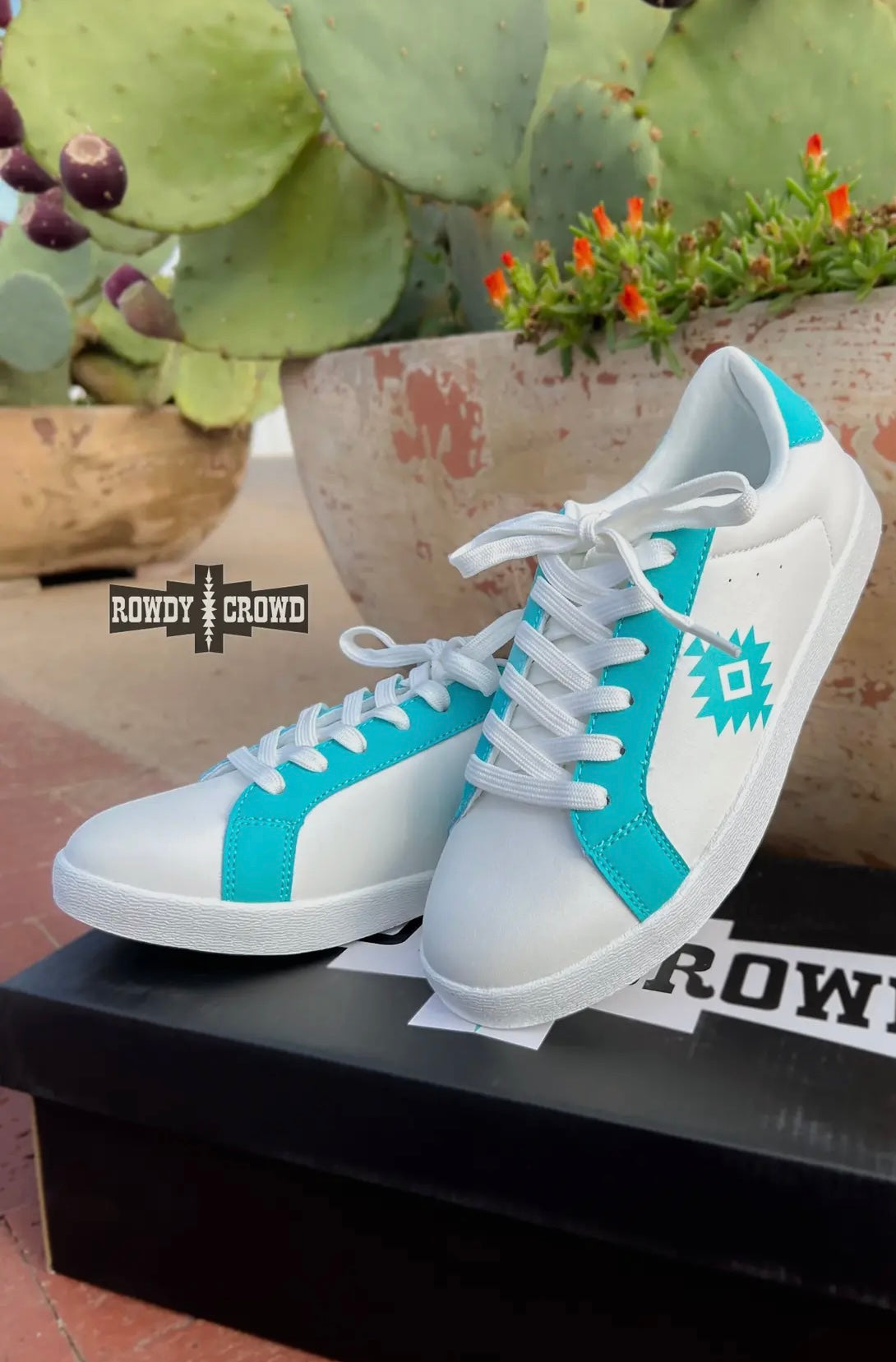 Turquoise Aztec Sky Sneakers