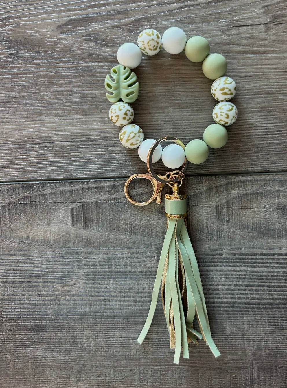 Monstera leaf plant love Wristlet/Keychain