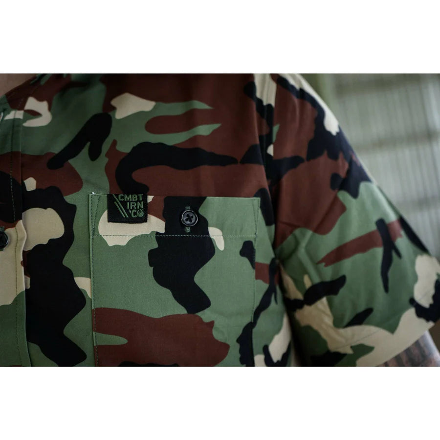 Camo Short Sleeve Button Up