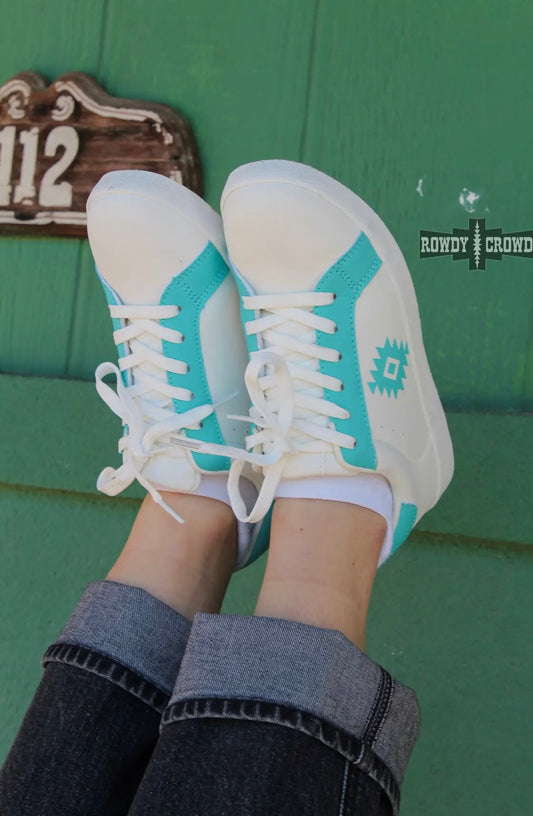 Turquoise Aztec Sky Sneakers