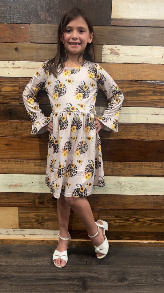 Girls Long Sleeve Fall / Thanksgiving Dress