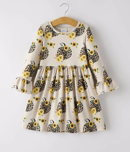 Girls Long Sleeve Fall / Thanksgiving Dress