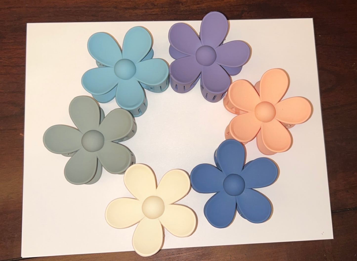 Flower Matte Hair Claw Clip