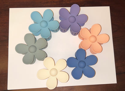 Flower Matte Hair Claw Clip