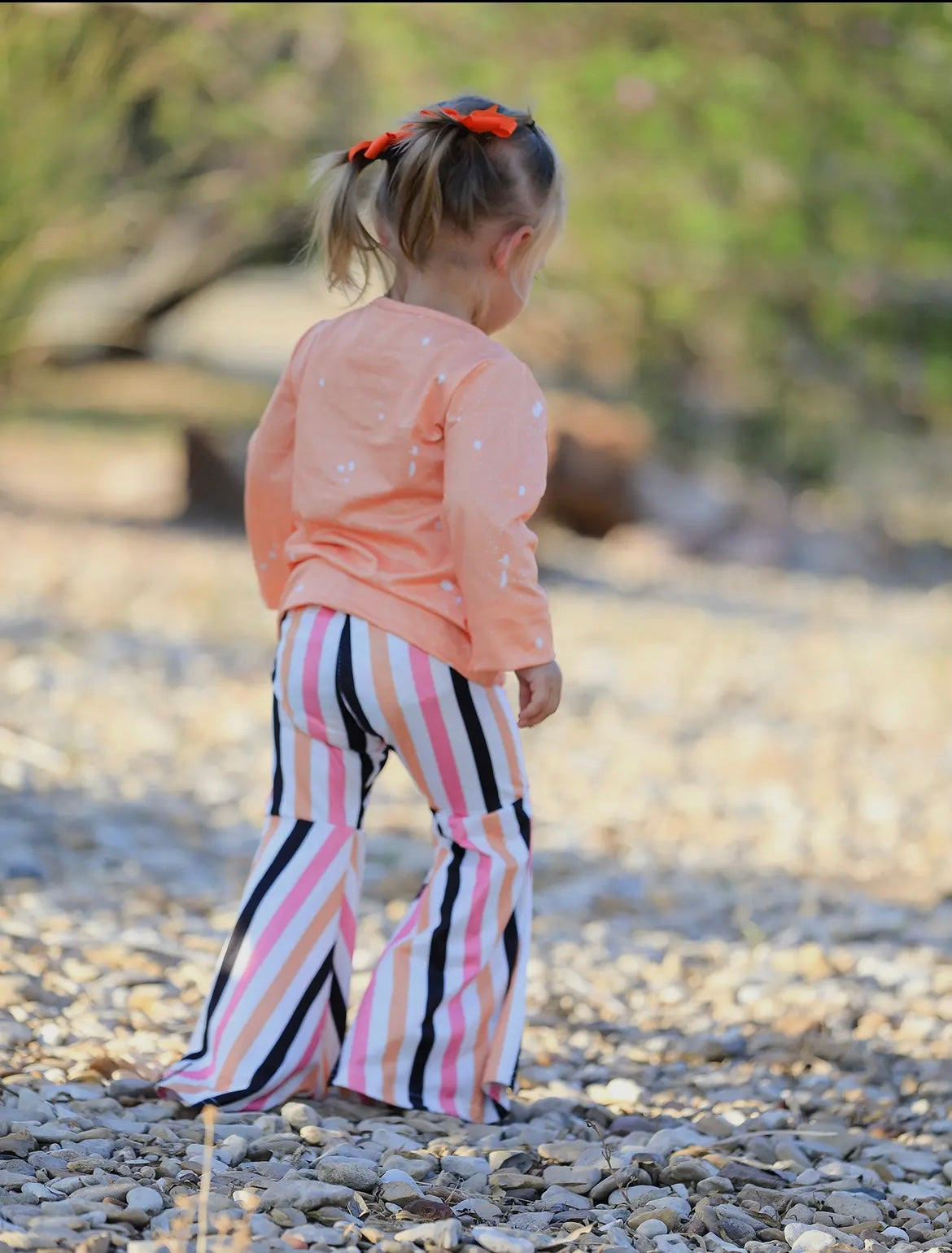 Halloween (Thick Thighs Spooky Vibes) Bleached Top & Flared Pants