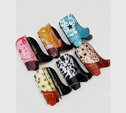 Cowgirl Boot Hair Claw Clip