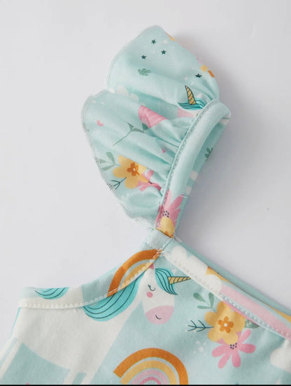 Girls Ruffle Sleeve Dresses