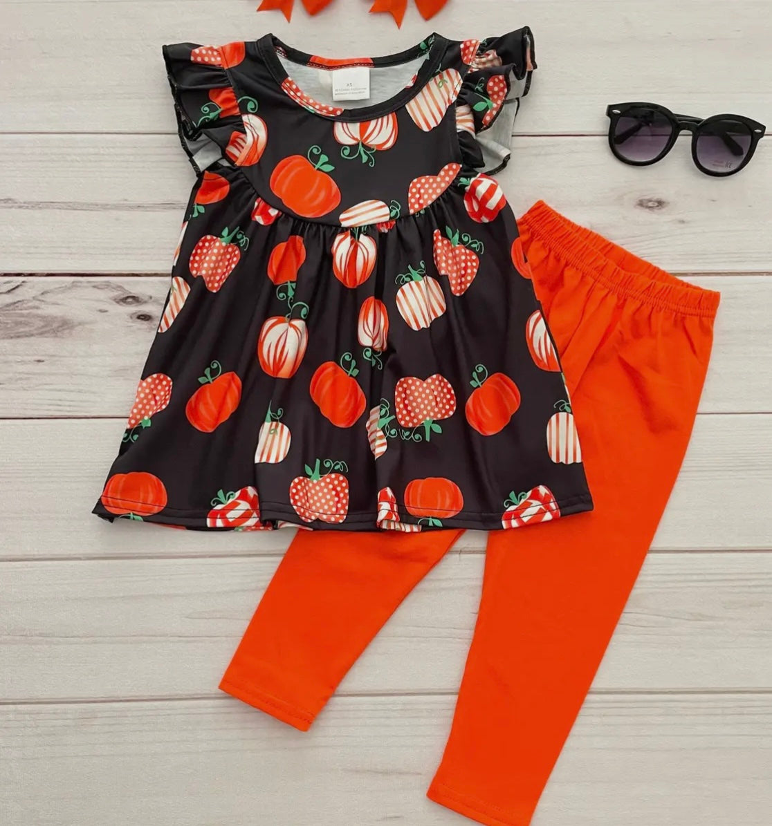 Black/Orange Pumpkin 2 piece set