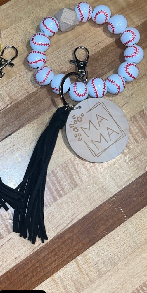 Baseball Wristlet/Keychain