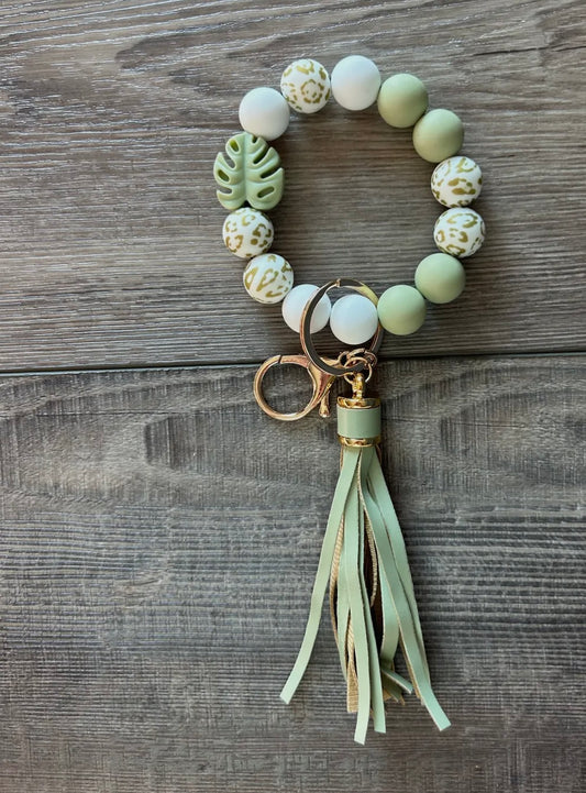 Monstera leaf plant love Wristlet/Keychain