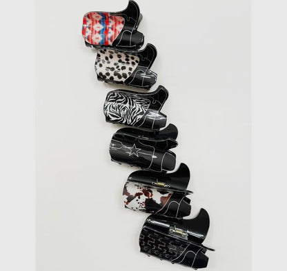 Cowgirl Boot Hair Claw Clip