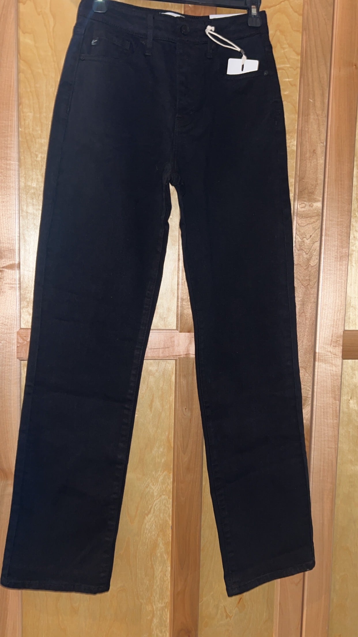 Black High Rise True Straight Kancan Jeans