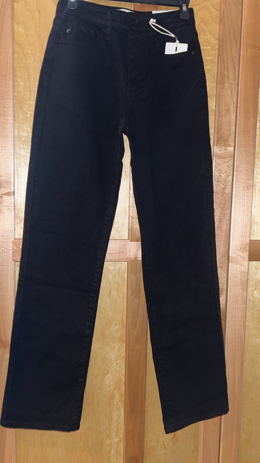 Black High Rise True Straight Kancan Jeans
