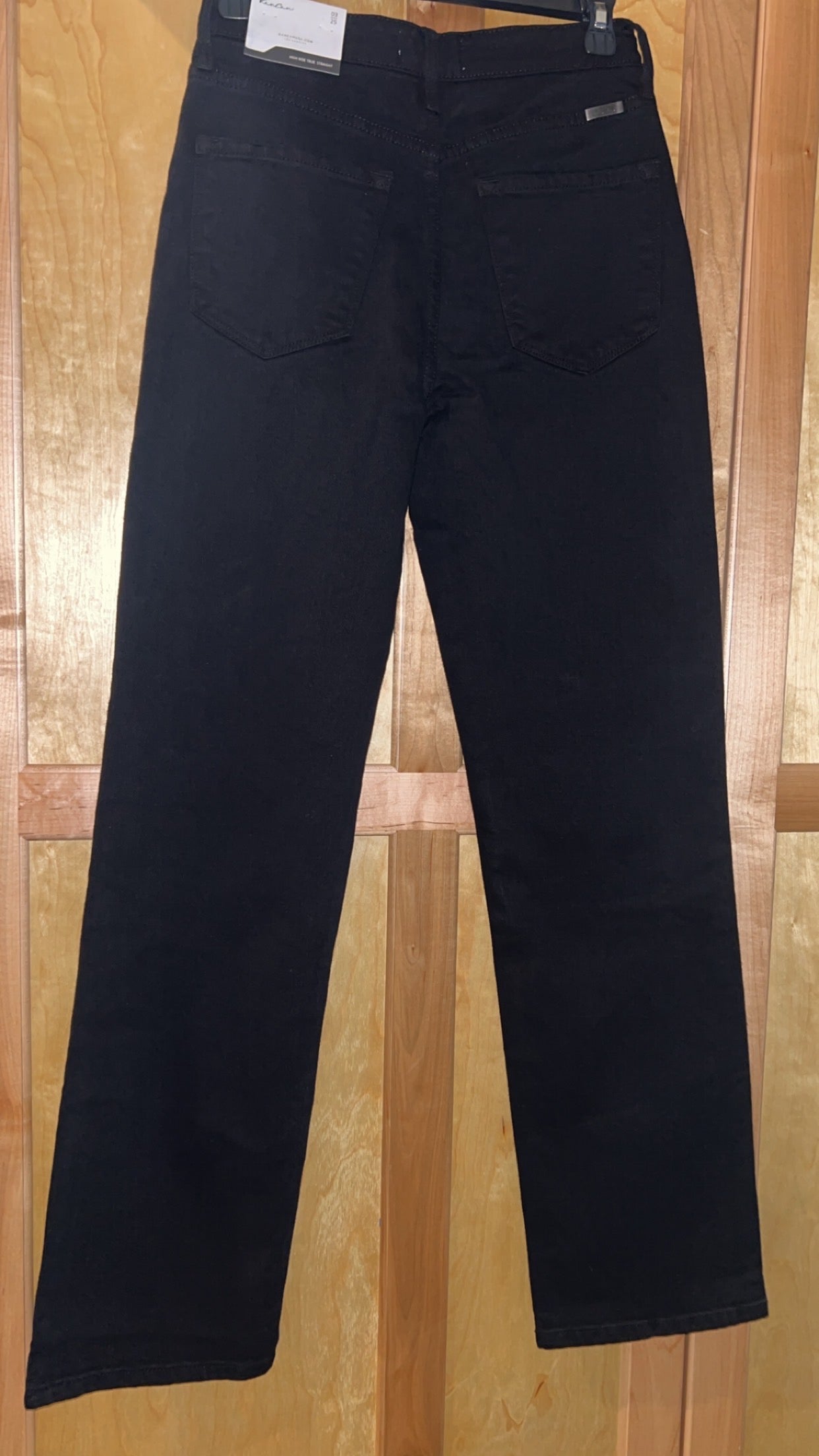 Black High Rise True Straight Kancan Jeans
