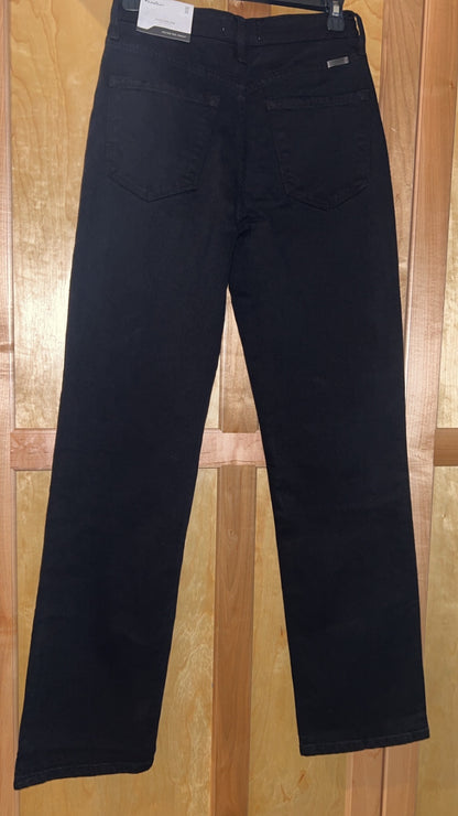 Black High Rise True Straight Kancan Jeans