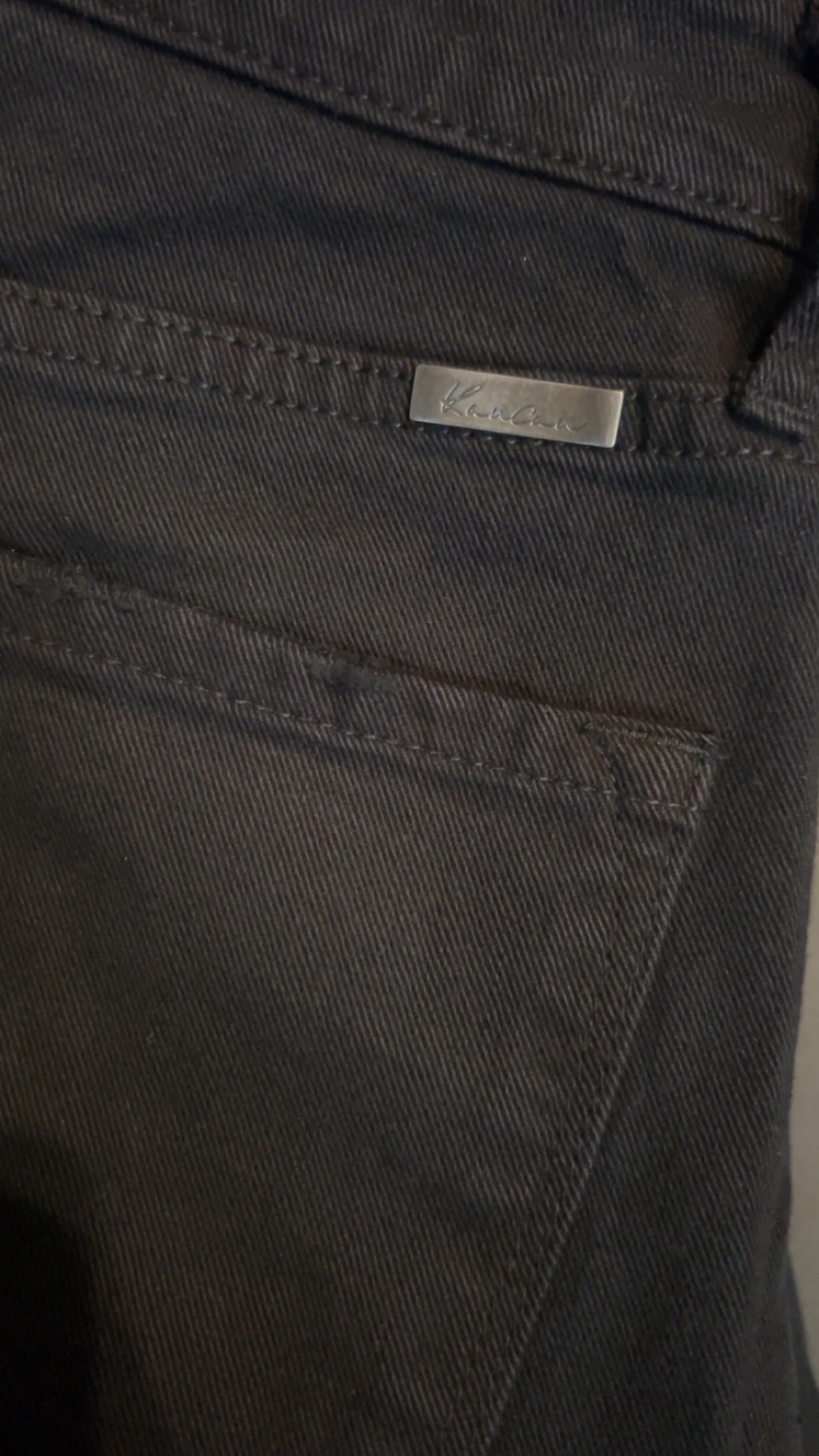 Black High Rise True Straight Kancan Jeans