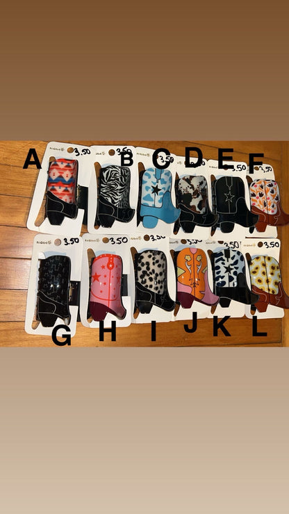 Cowgirl Boot Hair Claw Clip