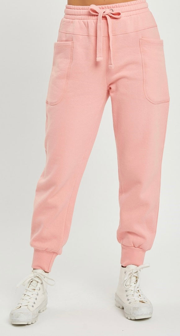 High Rise Side Pocket Relaxed Jogger Pants