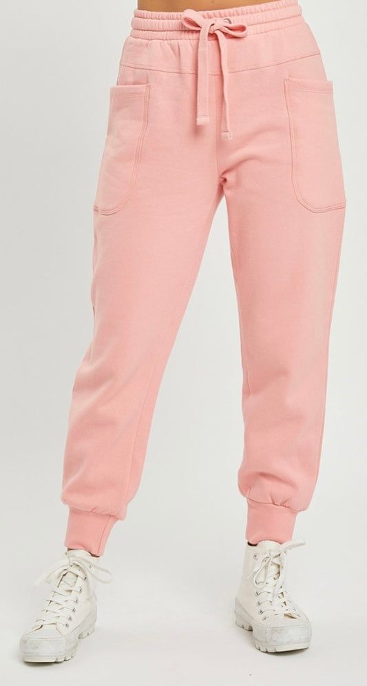 High Rise Side Pocket Relaxed Jogger Pants