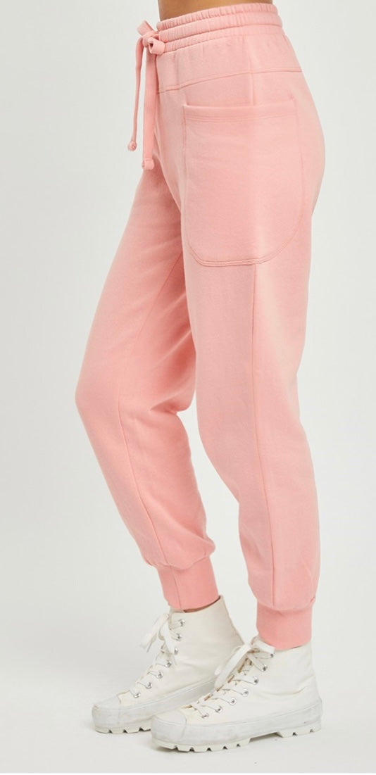 High Rise Side Pocket Relaxed Jogger Pants