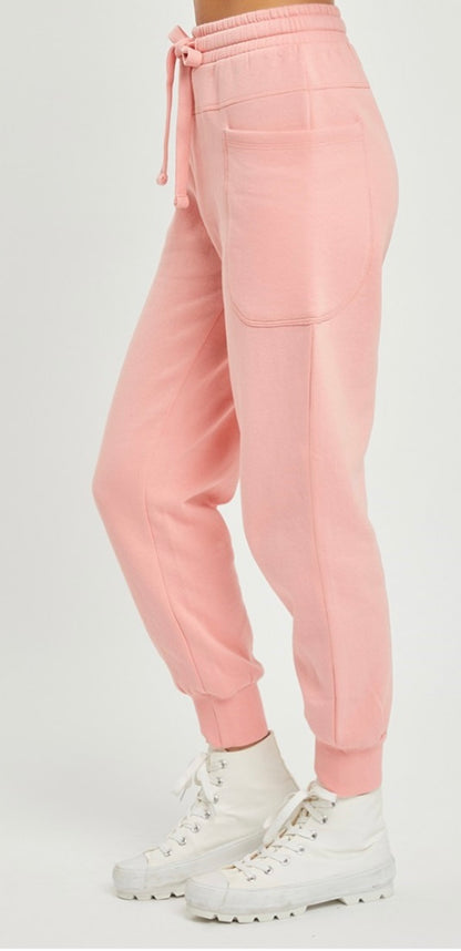 High Rise Side Pocket Relaxed Jogger Pants