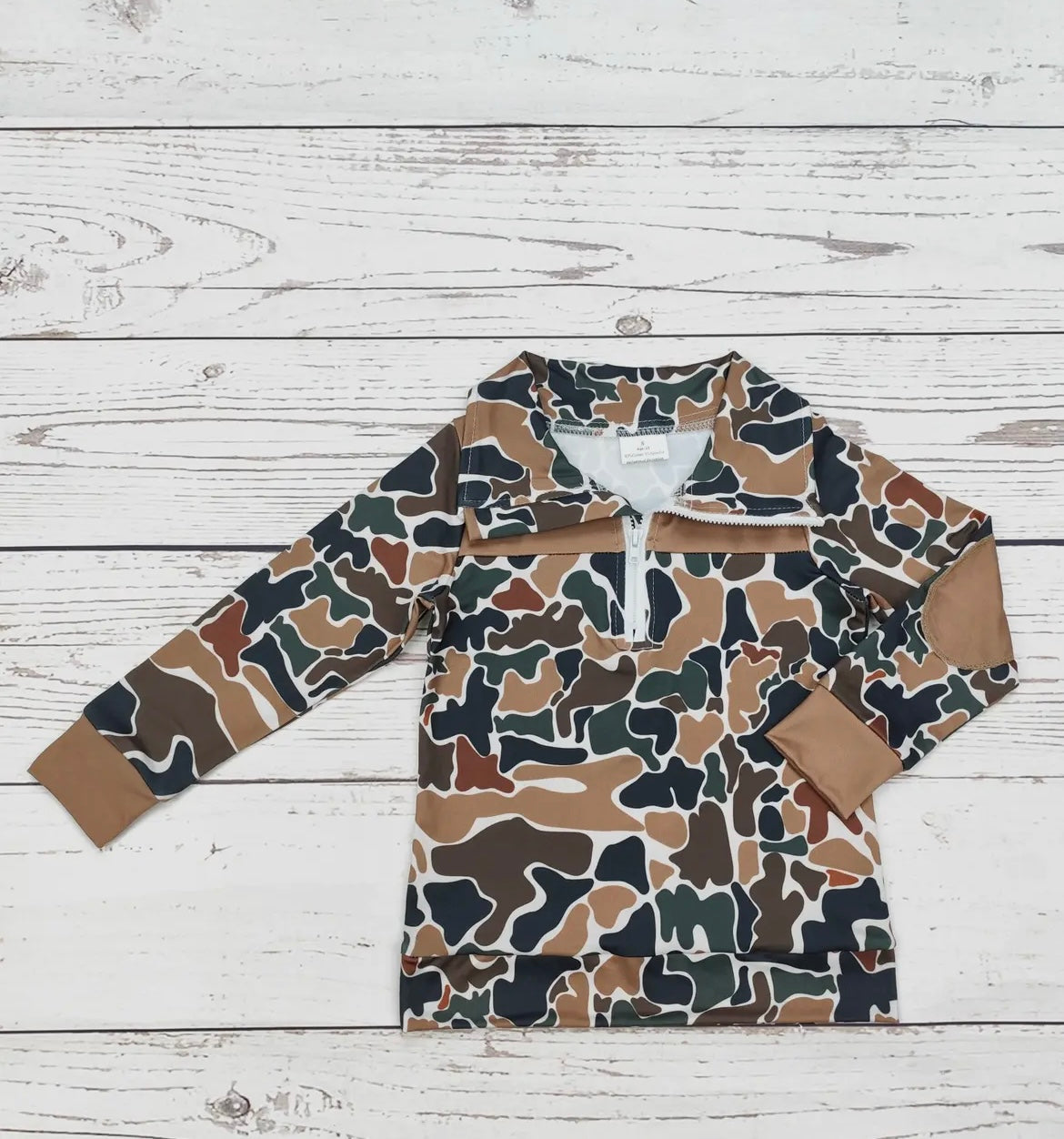 Boys/Girls Camo zip Hunting pullover