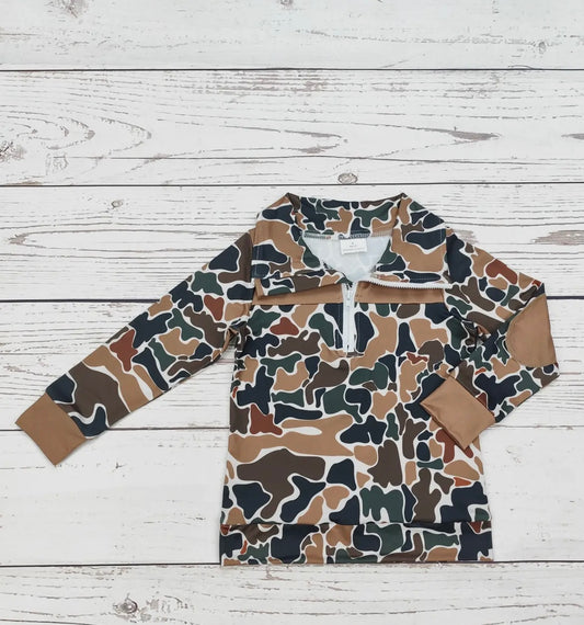 Boys/Girls Camo zip Hunting pullover