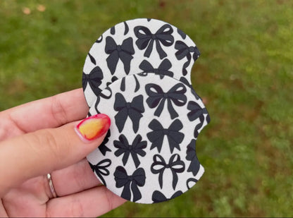 Black Bow Car Coaster Set