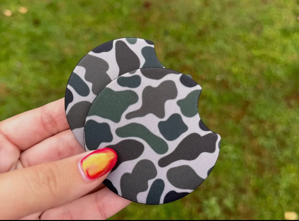 Camo Car Coaster Set