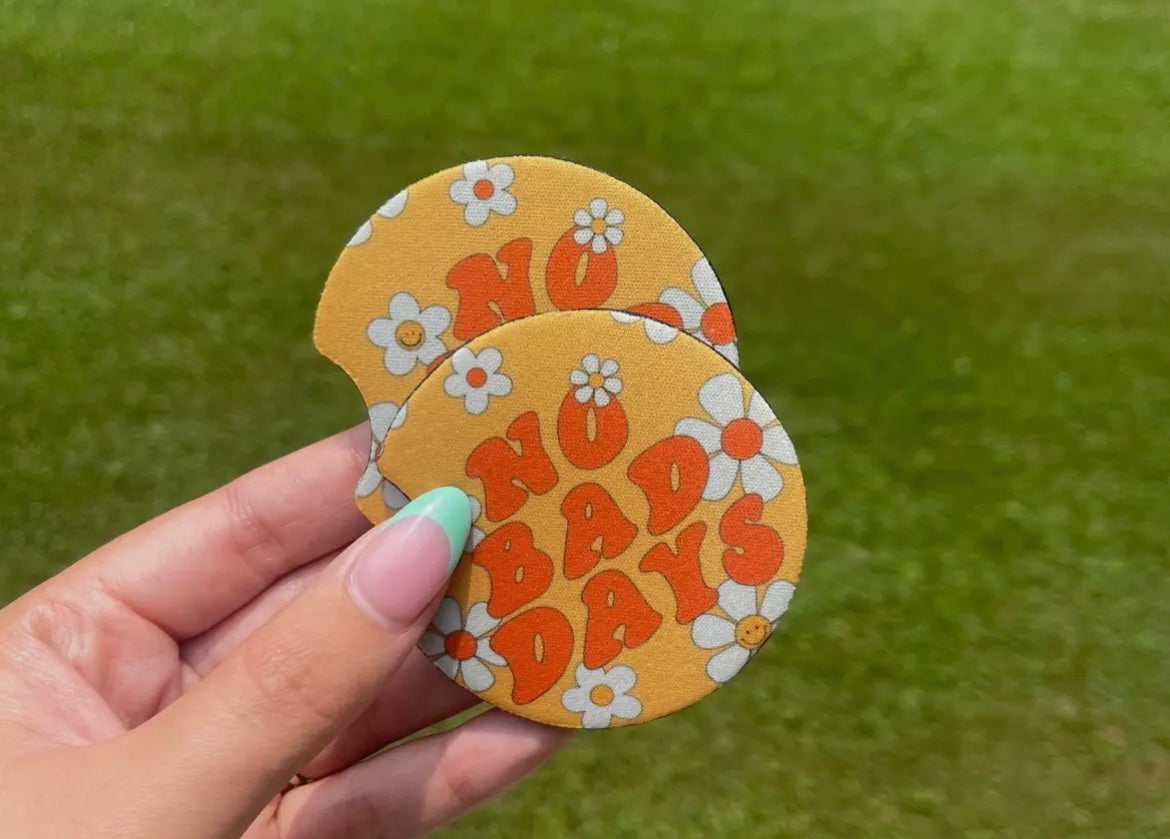 No Bad Days Car Coaster Set