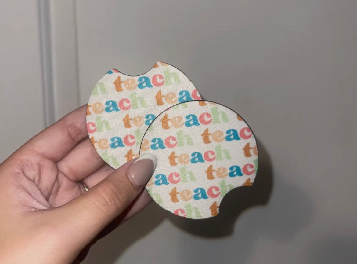 Teacher Car Coaster Set